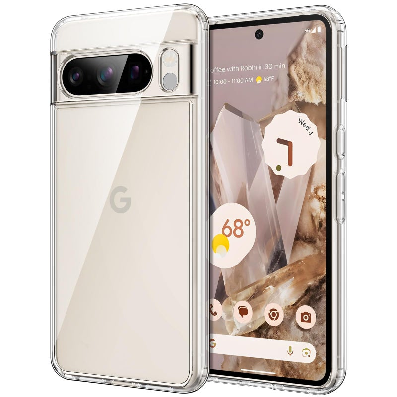 JETech Case for Google Pixel 8 Pro 67Inch 2023 NonYellowing Shockproof Bumper Protective Phone Cover AntiScratch Hard PC Back Clear - Image 2