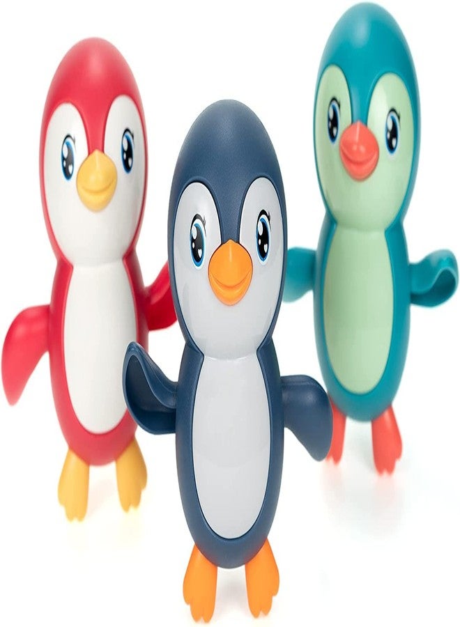 AAOVEFOX Cute Swimming Turtle/Penguin/Boat Bathtub Water Toys for Toddlers Water Pool Toys for 1 to 3 Year Old Boy Girl, New Born Baby Bathtub Water Toys (Multi Colour) (3, Penguin) - Image 1