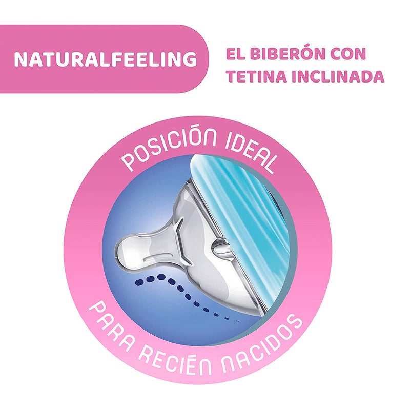 Chicco Natural Feeling Chicco Baby Bottle 150ml 0Mesi + Bimbo - Image 2