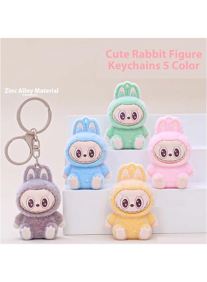 Arabest Labubu Mini Plush Keychain, Cute Rabbit Hanging Ornament, Small Figure Decortion for Car Home Office Desktop - Image 2