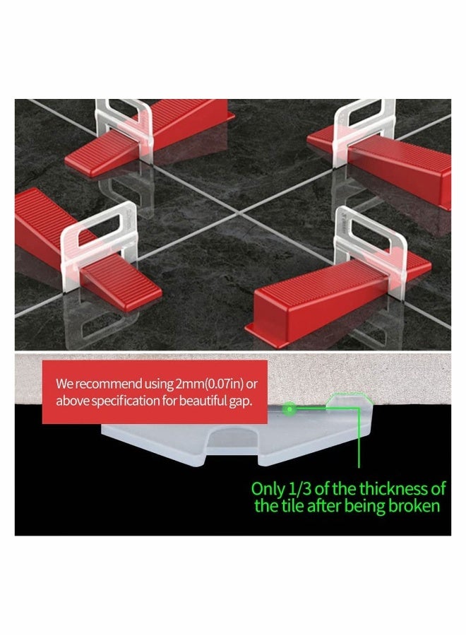 500 Pack Tile Leveling System Clips DIY Tiles Leveler Spacers Reusable Tools for Professional Ceramic Stone and Installation 3mm - Image 2