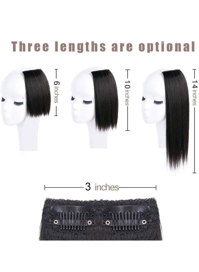 Estelle Clips in Hair Piece Synthetic Short Straight Hair Piece Invisible Hairpin Hair for Thinning Hair Adding Hair Volume Fluffy Natural Cushion High Hair 2 Pieces Color No 2  - Image 3