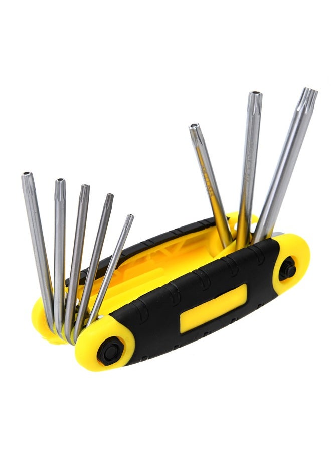 LAWAZIM - Folding Torx Key Set - Corrosion-Resistant Compact Multi-Size Tamper-Proof Folding Star Key Set - for Automotive, Furniture Assembly, Electronics and Appliances, and Bicycle Repair - Image 1