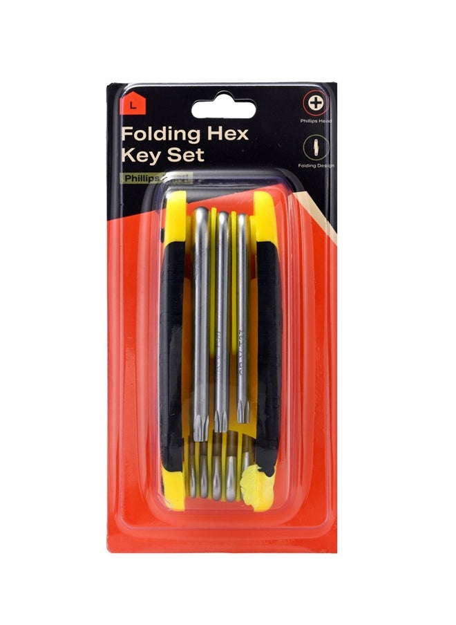 LAWAZIM - Folding Torx Key Set - Corrosion-Resistant Compact Multi-Size Tamper-Proof Folding Star Key Set - for Automotive, Furniture Assembly, Electronics and Appliances, and Bicycle Repair - Image 1