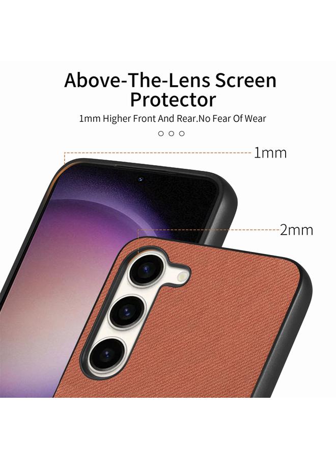 S-TOP Case For Samsung Galaxy S23+ 5G Twill Fabric Leather Skin Back Phone Case - Image 3