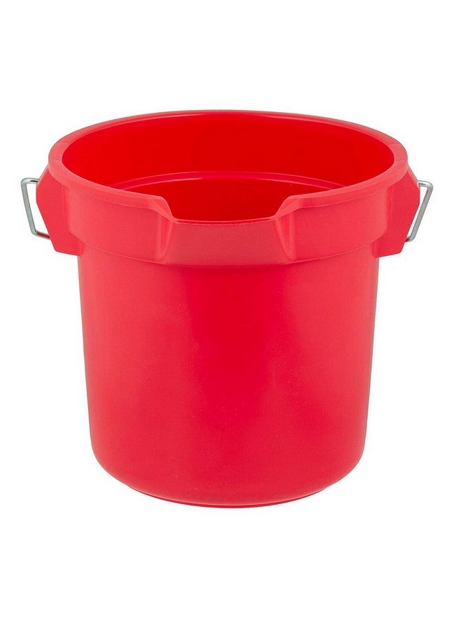 رابر ميد بروت دلو دائري بمقبض مصنوع من بولي إيثيلين عالي الكثافة أحمر 10 كوارت FG296300RED - Image 2