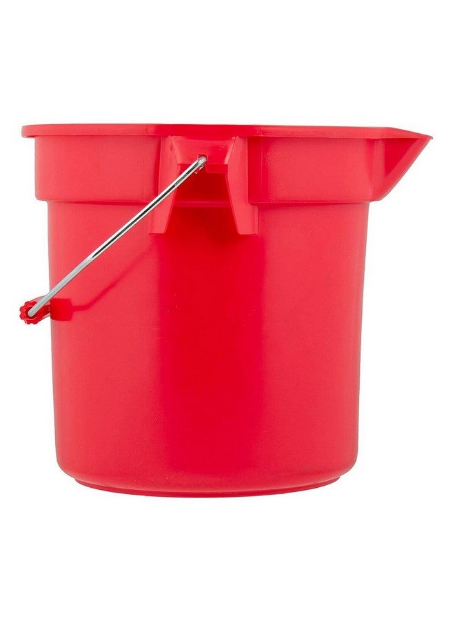 رابر ميد بروت دلو دائري بمقبض مصنوع من بولي إيثيلين عالي الكثافة أحمر 10 كوارت FG296300RED - Image 3