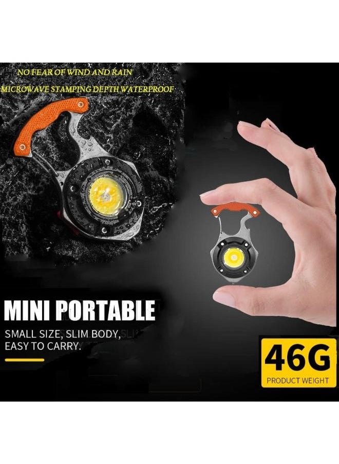 Rechargeable Power Display Strong Light Camping Lamp Bottle Opener Led Portable LED Work Light Keychain Flashlight