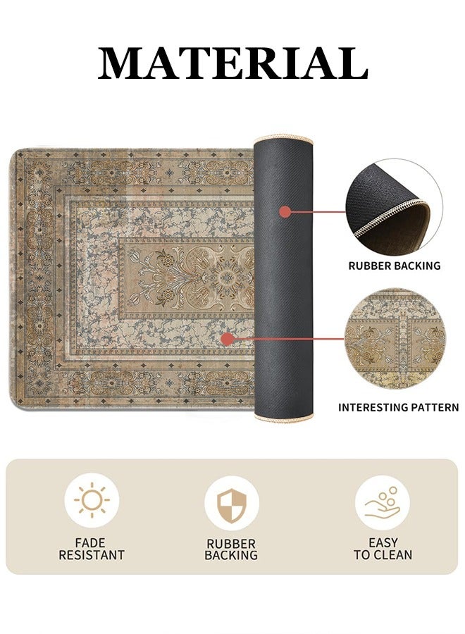 2 PCS Kitchen Floor Mats Rugs Set, Cushion Floor Carpet, Waterproof, Oil Resistant and Anti-Fatigue PU Standing Mat for Kitchen, Floor, Office, Sink, Laundry 45*75CM+45*120CM - Image 2