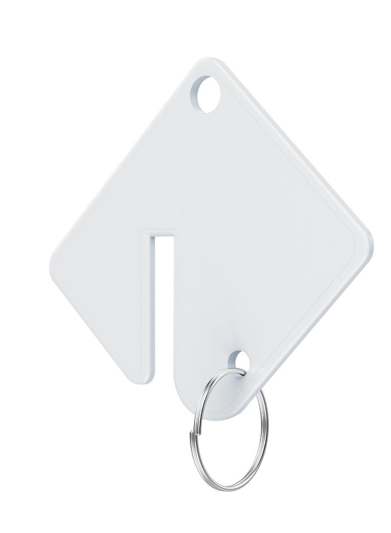 Excefore Rack Key Tags, 60 Pcs 1.5 Inch Key Tags Blank, Plastic Round Split Ring Durable Key Identify Tags, Bulk Key Tags for Key Cabinet Lockers Sturdy Frosted Item Identifiers for Home Offices - Image 1