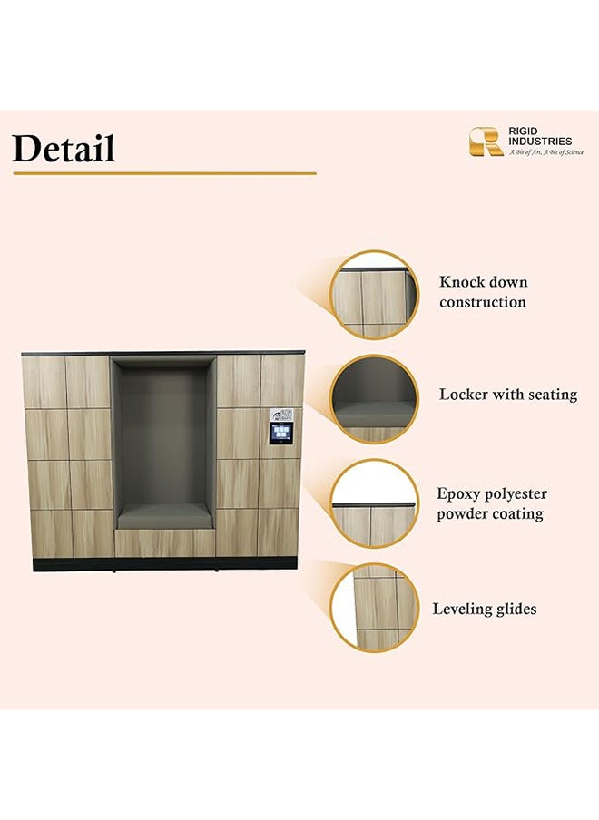 RIGID - Caspian Smart Locker with Storage Cabinet Black cm - Image 1