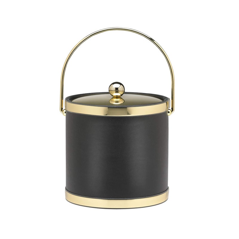 Kraftware Black with Polished Brass 3 Qt - Image 1