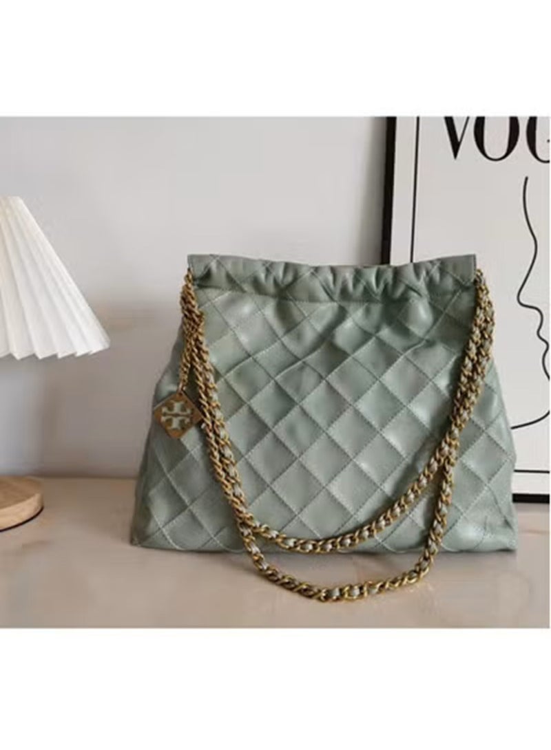 Burch Tory Burch Fleming solid color checkered chain handbag shoulder bag