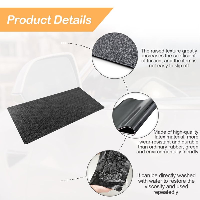 Osilly Car Dashboard Anti-Slip Mat, 10.6" x 5.9" Universal PVC Sticky Adhesive Pad for Auto, Multifunctional Vehicle Dash Strong Gripping Pad for Cell Phones Sunglasses Keys GPS Coins (Car Texture) - Image 3