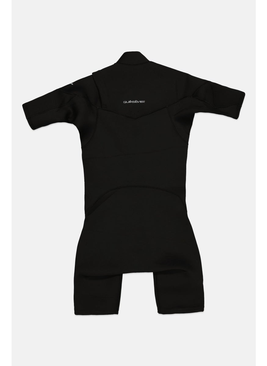 QUIKSILVER Kids Boy Brand Logo Short Sleeves Springsuit, Black  - Image 2