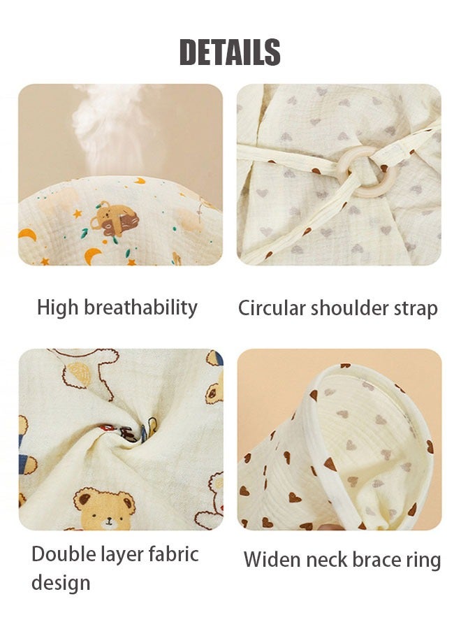ZVEV Nursing Cover for Baby Breastfeeding Breathable 100% Cotton Breastfeeding Cover with Rigid Hoop for Mother Nursing Apron  - Image 2
