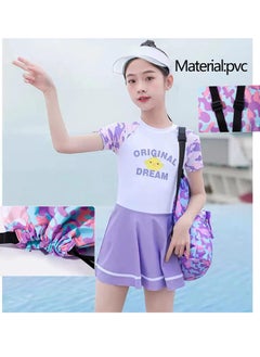 Generic Swimming Backpack for Kids Dry and Wet Separation Waterproof Storage Bag Portable Drawstring Backpack for Gym Sports Beach Pool Gear Bag (Mermaid)  - Image 2
