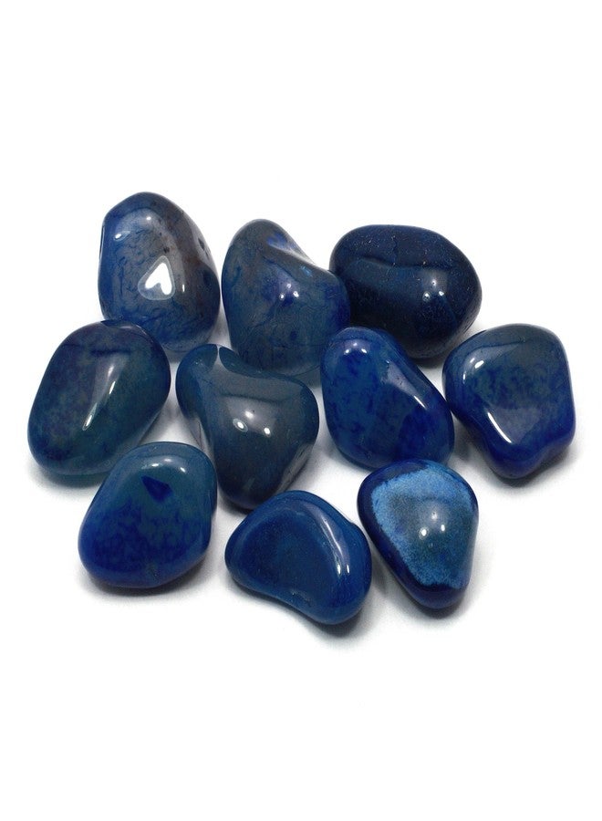 GeoFossils Blue Agate Tumble Stone (20-25mm)