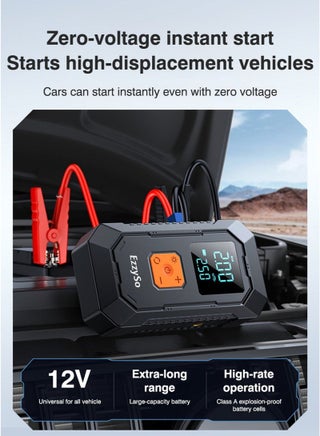 Jump Starter with Air Compressor 700A 12V 150PSI 29.6Wh Car Battery Jump Starter 5.0L Gas 3.0L Diesel Smart Jumper with Display and Emergency Light - view 3