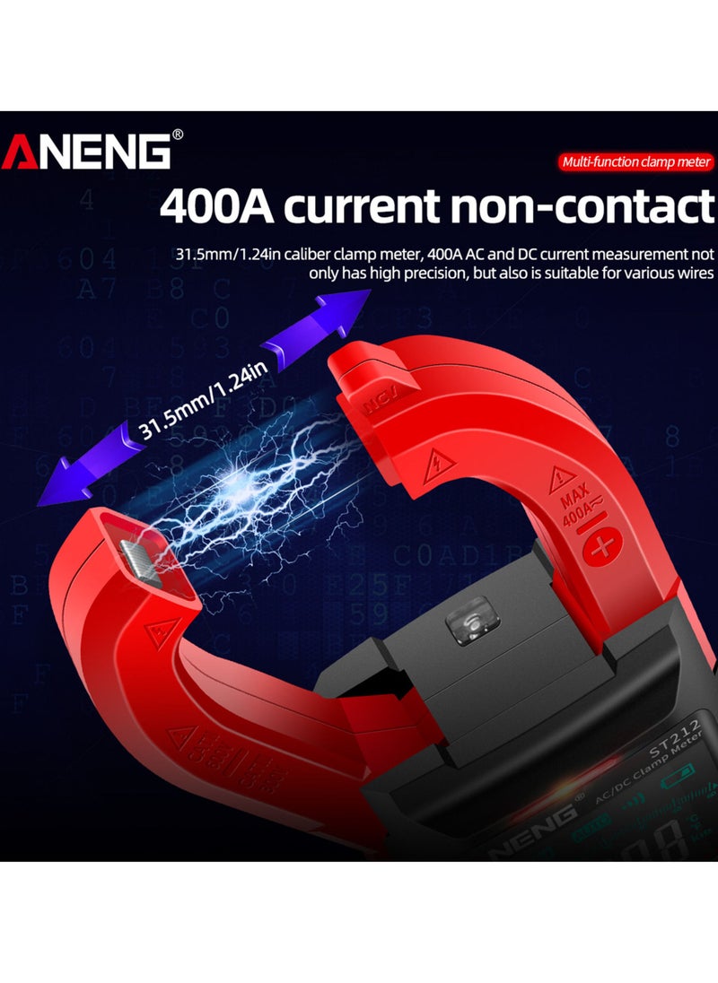 ANENG - ST212 Clamp Meter Intelligent Digital Clamp Multimeter 6000 Counts Smart AC & DC Voltmeter 400A Ammeter VA Colored Display Auto Range Clamp Type Tester NCV Non-contact Voltage Measurer Resistanc - Image 1