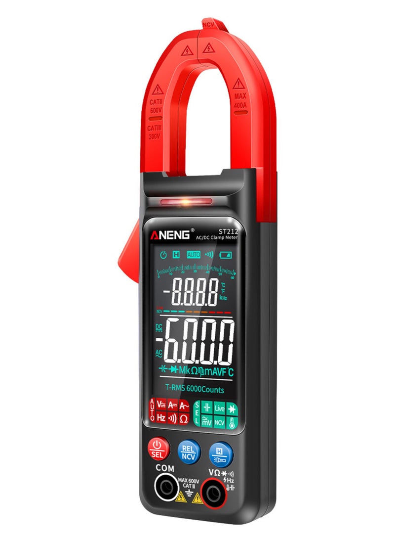 ANENG - ST212 Clamp Meter Intelligent Digital Clamp Multimeter 6000 Counts Smart AC & DC Voltmeter 400A Ammeter VA Colored Display Auto Range Clamp Type Tester NCV Non-contact Voltage Measurer Resistanc - Image 1