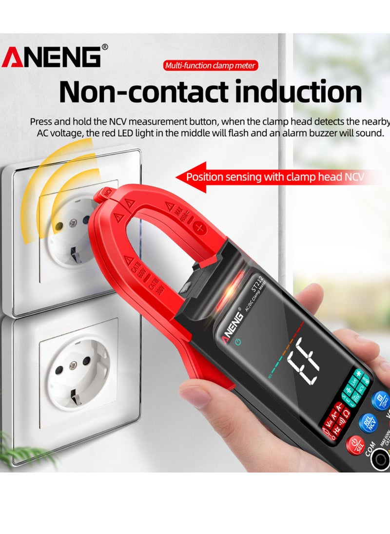 ANENG - ST212 Clamp Meter Intelligent Digital Clamp Multimeter 6000 Counts Smart AC & DC Voltmeter 400A Ammeter VA Colored Display Auto Range Clamp Type Tester NCV Non-contact Voltage Measurer Resistanc - Image 1