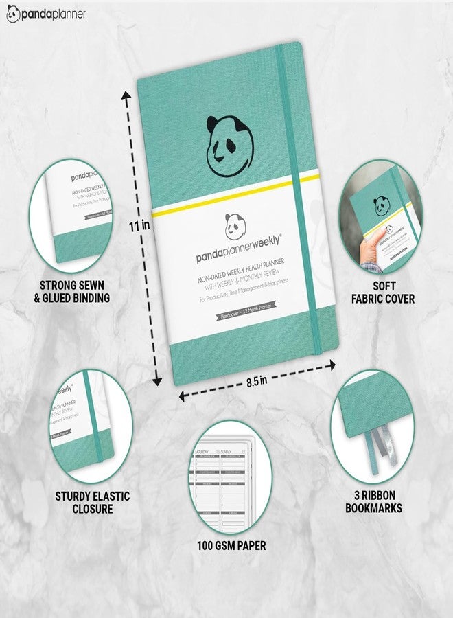 Panda Planner 12-Month Mental Health Journal - Undated Wellness Planner with Mood Tracker, Gratitude Prompts & Daily Reflections - Soft Cloth Hardcover Self-Care Organizer with Notes & Doodle Pages (Green) - Image 5