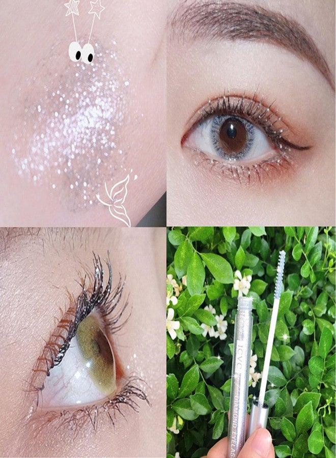 Grospe Diamond Glitter Lashes Mascara Waterproof Shimmer Colored MascaraCharming Longlasting Mascara Perfect for Stage Party Wedding Music Festival Very Sparkling Eyes Makeup - Image 4