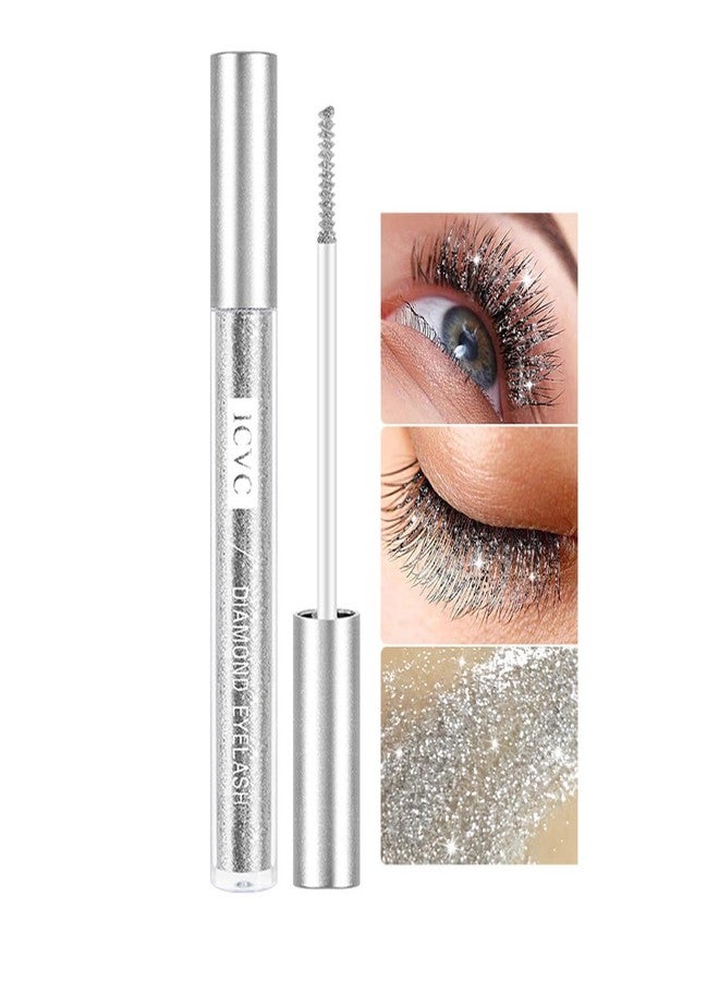 Grospe Diamond Glitter Lashes Mascara Waterproof Shimmer Colored MascaraCharming Longlasting Mascara Perfect for Stage Party Wedding Music Festival Very Sparkling Eyes Makeup - Image 1