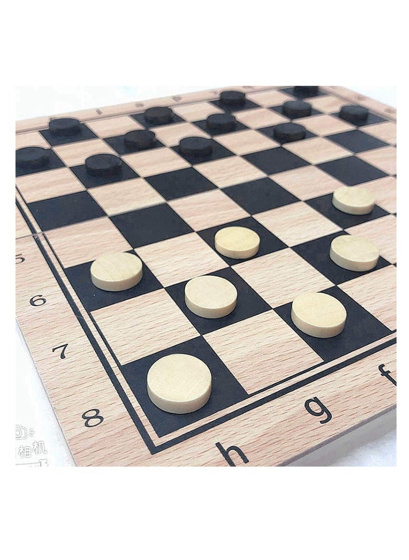 Cool Baby COOLBABY Large Chess, Checkers & Backgammon 3 in 1 Set - Outdoor & Travel Learning Game - Magnetic Chess Board - Wooden Chess Set (Size: 39 x 39 cm)  - Image 3