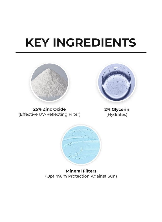 Dr. Sheth's Mineral Sunscreen Spf 50 Pa+++ Water Proof Sunscreen No White Cast Quickabsorbing Ultra Lightweight & Nonsticky 25% Zinc Oxide For All Skin Types For Women & Men 50G - Image 3