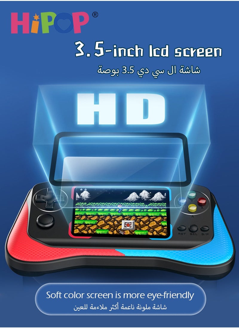 HIPOP 500 In 1 Handheld Game Console with one Gamepads,3.5-Inch HD Screen Retro Games,Handheld Game Console for Kids  - Image 3