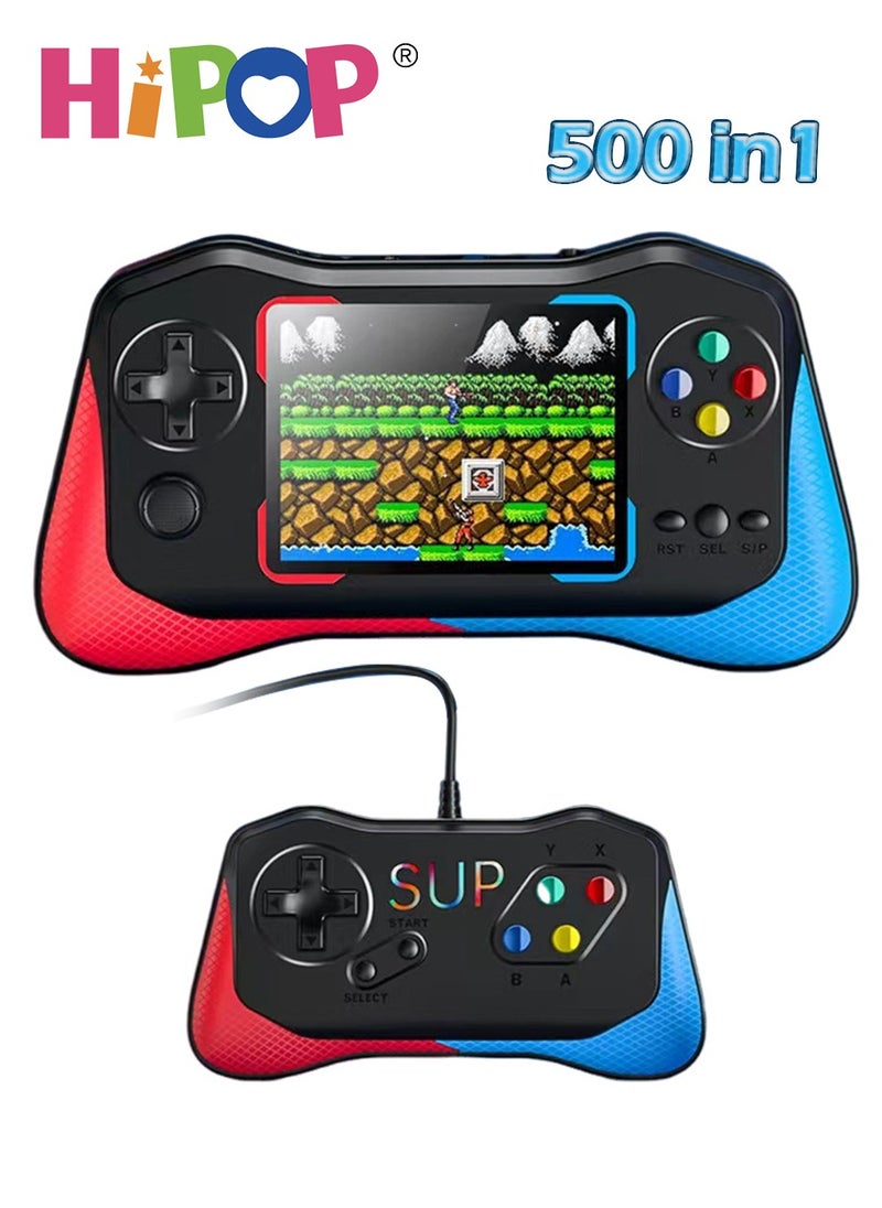 HIPOP 500 In 1 Handheld Game Console with one Gamepads,3.5-Inch HD Screen Retro Games,Handheld Game Console for Kids  - Image 1