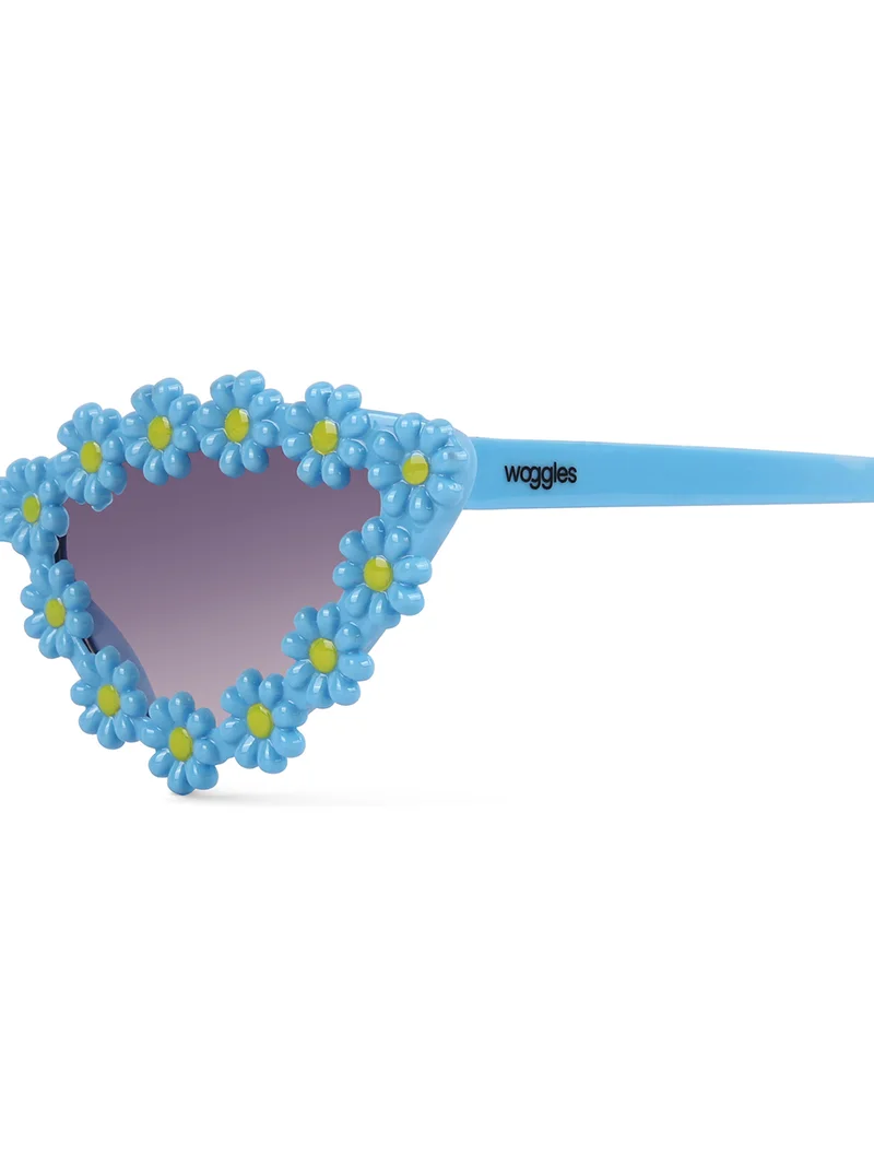 Woggles Stylish Blue Polarized Cateye Kids Sunglasses