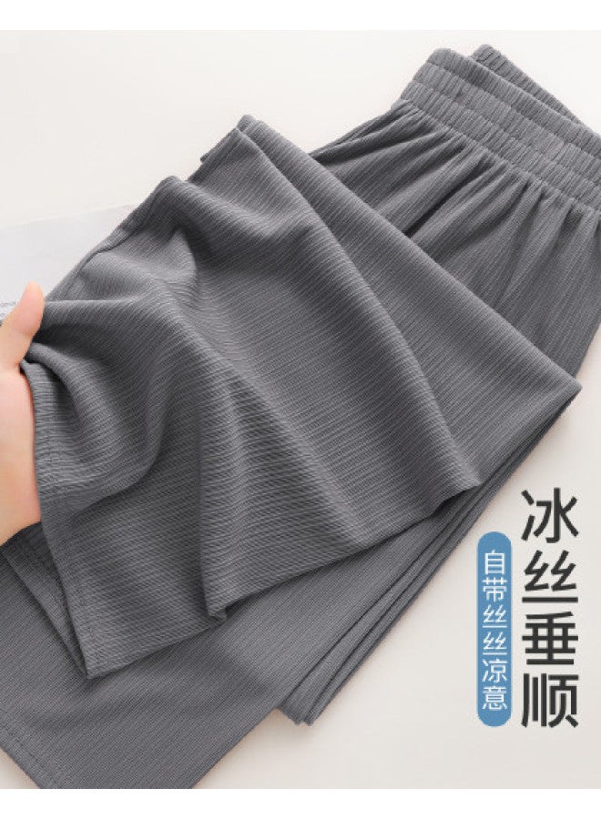 Moonbadi Ladies' Casual Pants Thin Wide-Leg Trousers Loose Drapey Viscose Home Pants Petite-Friendly Slimming Straight-Leg Pants For Women - Image 1