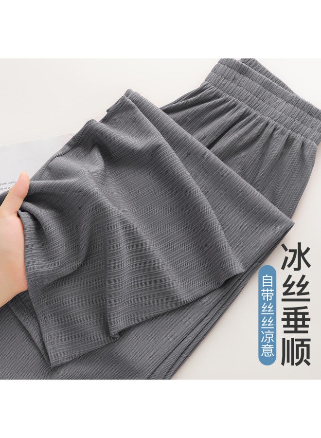 Moonbadi Ladies' Casual Pants Thin Wide-Leg Trousers Loose Drapey Viscose Home Pants Petite-Friendly Slimming Straight-Leg Pants For Women - Image 2