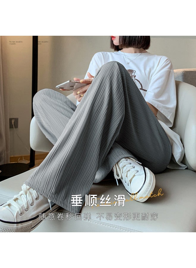 Moonbadi Ladies' Casual Pants Thin Wide-Leg Trousers Loose Drapey Viscose Home Pants Petite-Friendly Slimming Straight-Leg Pants For Women - Image 5