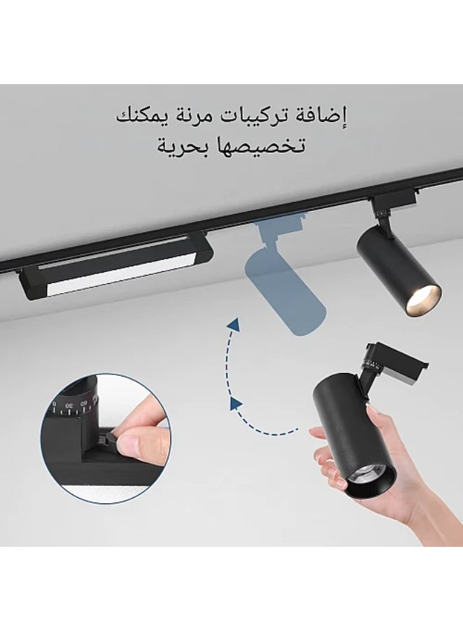 هامر همر | كشاف مجرى LED | 10 واط | 220 فولت | أصفر دافئ 3000 كلفن | أسود | سبوت لايت مسار - Image 5