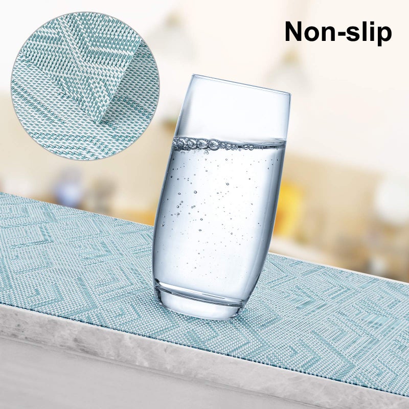 Aofmee Placemats Set of 6, Heat Resistant Place Mats, Washable Durable PVC Table Mats, Woven Vinyl Plastic Placemats for Dining Table, Non-Slip Stain Resistant Kitchen Table Placemats, Easy to Clean - Image 4