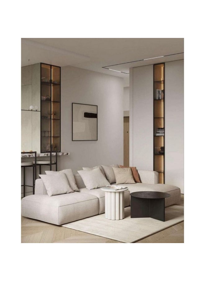 Al Home 4 Seater L-shape Linen Sofa 270x160x85x85 Cm - Beige  - Image 1