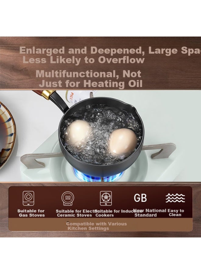 SSGP Sansige® Oil Splash Small Pan Uncoated Cast Iron Hot Oil Specialty Small Frying Pan Breakfast Egg Pan 12cm 38871 - Image 2