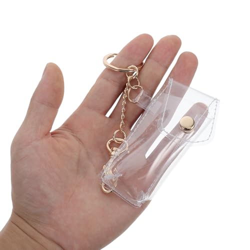 PACKOVE Lipstick Case Keychain Clear Lipstick Pouch Mini Holder Keychain Holder Clear Lip Balm Lip Balm - Image 4
