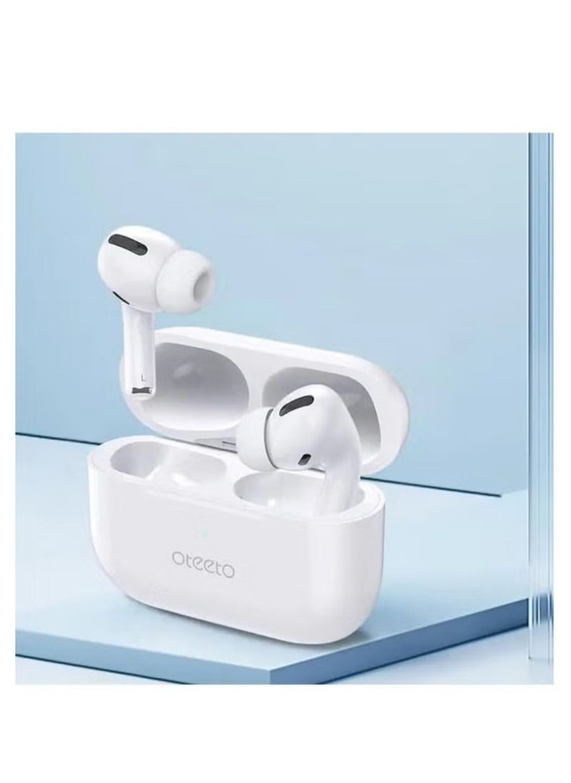 Oteeto - Oteeto Airpods Pro OT-105 Pro TWS In-Ear Earphones Wireless Earbuds With Replacement Eartips Standard Version White - Image 1