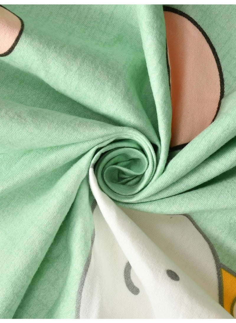 MORADO MORADO Glace Cotton Double Duvet CoverRajai CoverBlanket Cover with Zipper 90x100 Inch Green  - Image 3