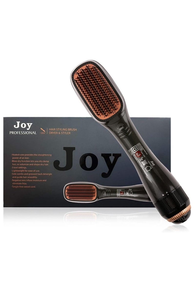 JOY CARE Premium 2-in-1 Ceramic Hair Dryer & Volumizer | Fast Blow Dryer & Styler Brush for Smooth, Frizz-Free Hair - Image 1