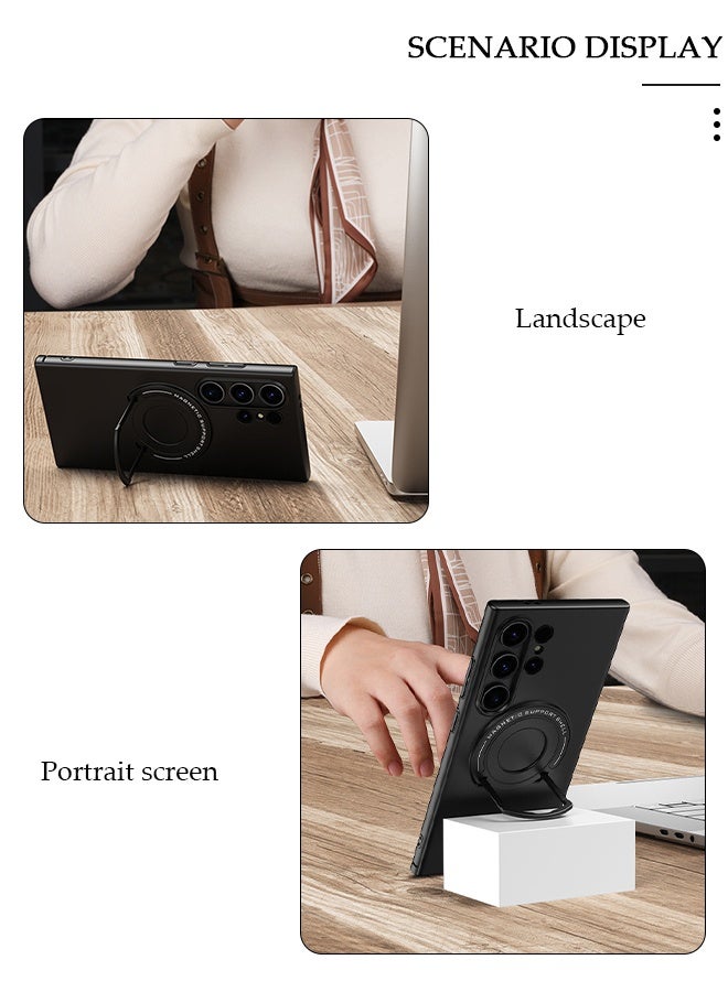 DUNISO Samsung Galaxy S24 Ultra Phone Case Full Body Protective Phone Cover with Phone Holder and Wireless Charging Anti-fall Anti-fingerprint Phone Case for Samsung Galaxy S24 Ultra 5G Phone Case - Image 5