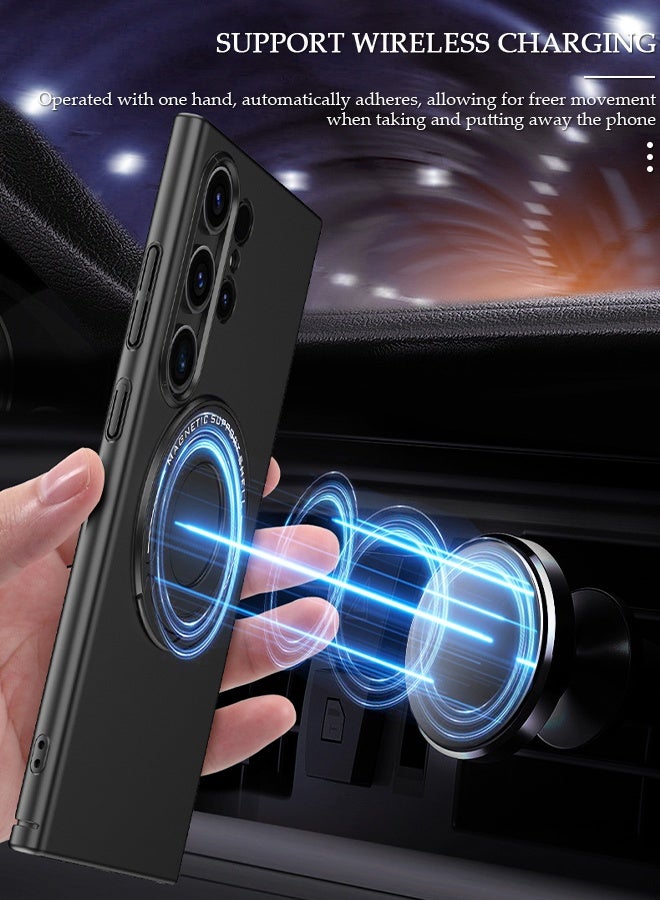 DUNISO Samsung Galaxy S24 Ultra Phone Case Full Body Protective Phone Cover with Phone Holder and Wireless Charging Anti-fall Anti-fingerprint Phone Case for Samsung Galaxy S24 Ultra 5G Phone Case - Image 3