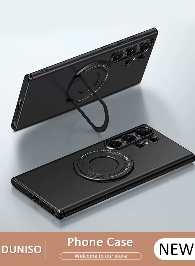 DUNISO Samsung Galaxy S24 Ultra Phone Case Full Body Protective Phone Cover with Phone Holder and Wireless Charging Anti-fall Anti-fingerprint Phone Case for Samsung Galaxy S24 Ultra 5G Phone Case - Image 1