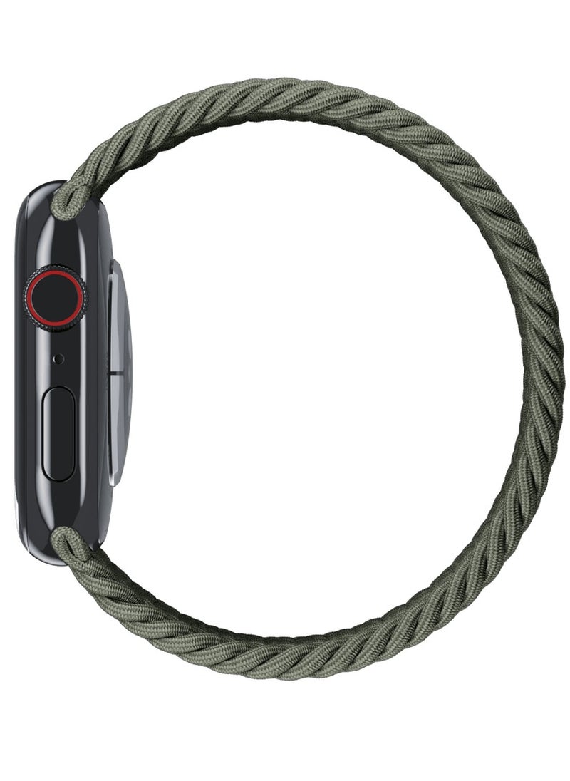 ROCKROSE - Braided Solo Apple Watch 42/44mm Band Size S (135mm) – Green - Image 1