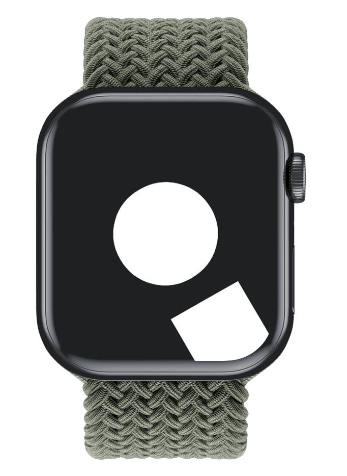 ROCKROSE - Braided Solo Apple Watch 42/44mm Band Size S (135mm) – Green - Image 1